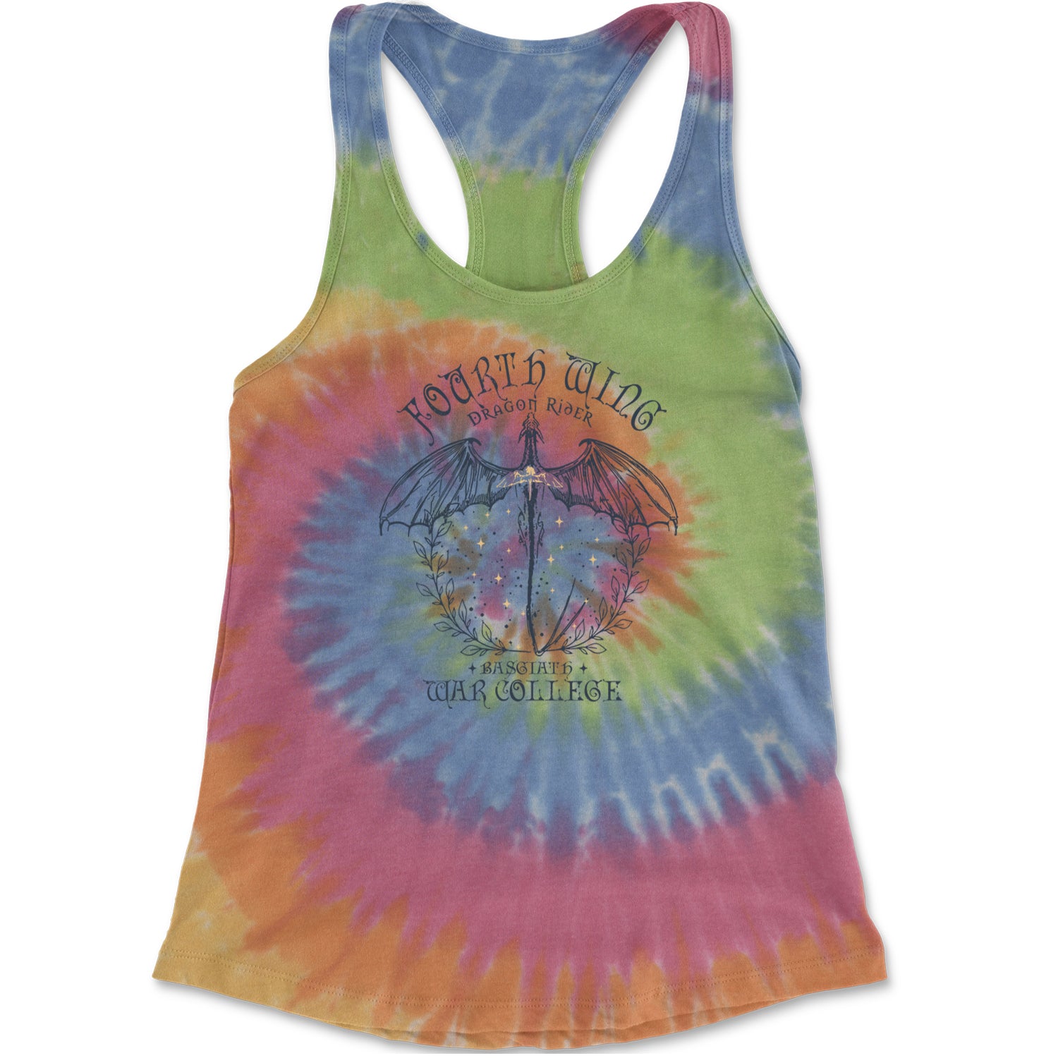 Fourth Wing Dragon Rider Vintage Basgiath War College Racerback Tank Top for Women Eternity
