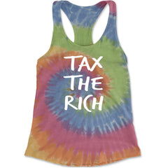 Tax the Rich Protest Wealth Inequality Racerback Tank Top for Women Eternity