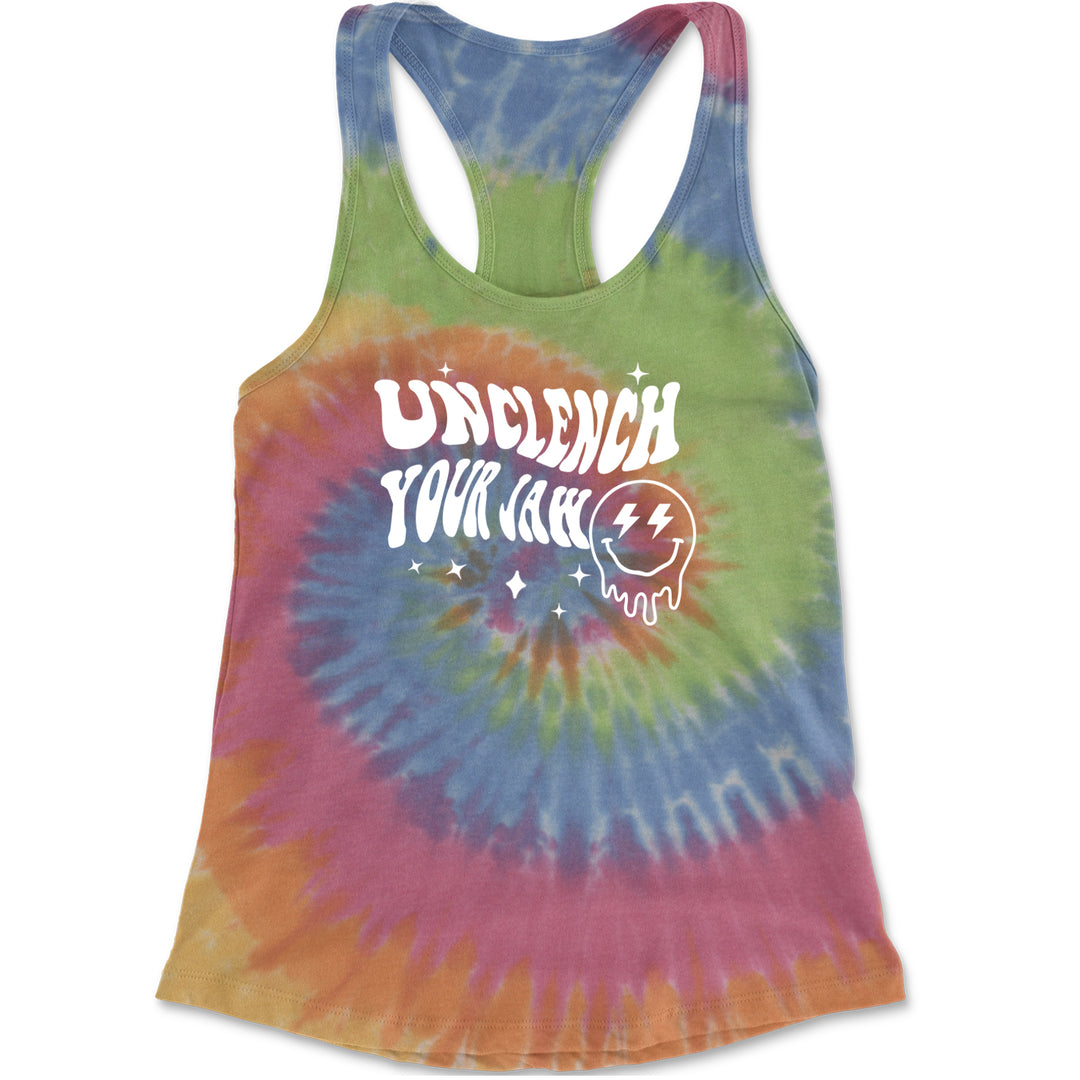 Unclench Your Jaw Festival Rave EDM Racerback Tank Top for Women Eternity