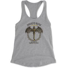 Fourth Wing Dragon Rider Vintage Basgiath War College Racerback Tank Top for Women Heather Grey