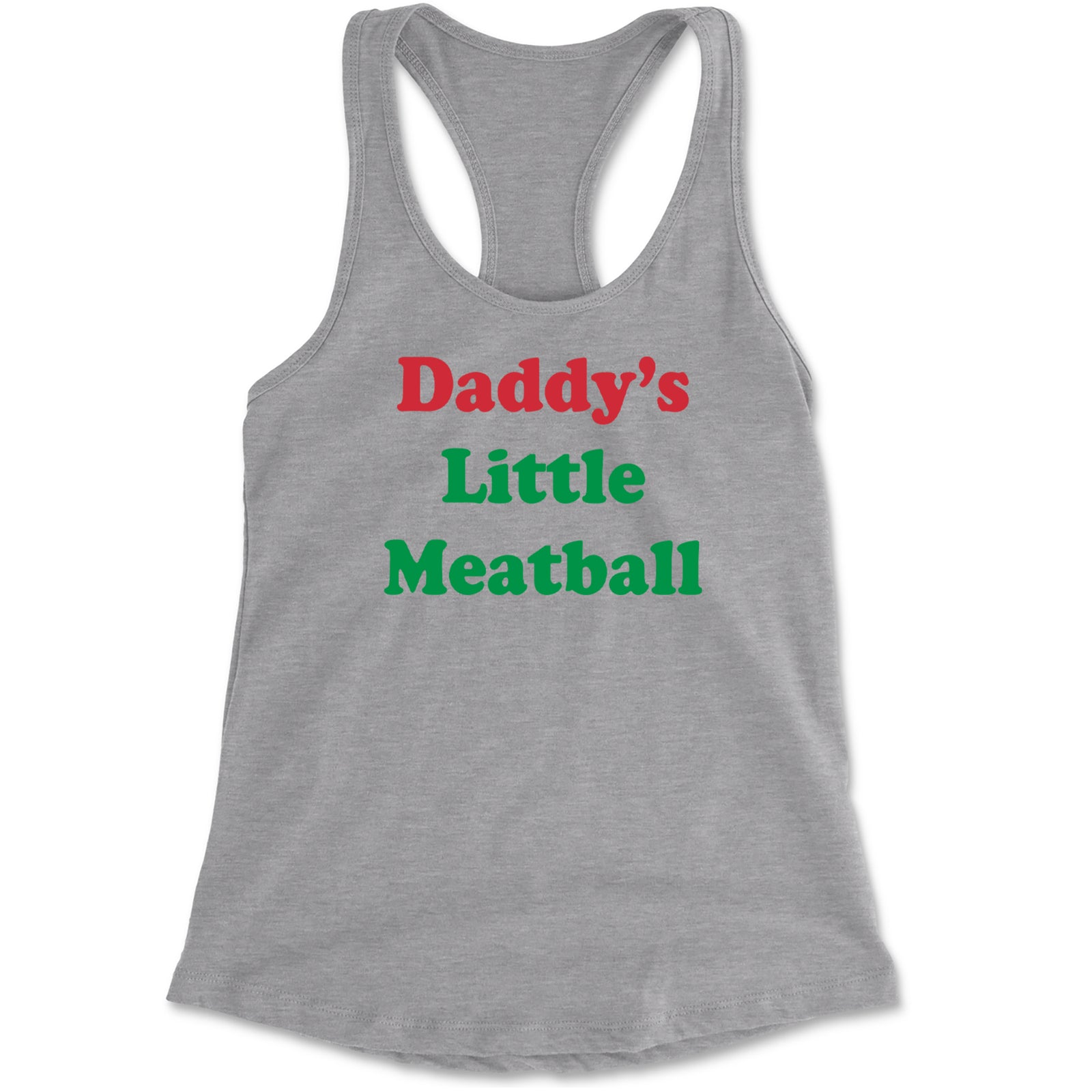 Daddy's Little Meatball Love Island Racerback Tank Top for Women Black