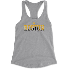Boston City Pride Irish Racerback Tank Top for Women Heather Grey