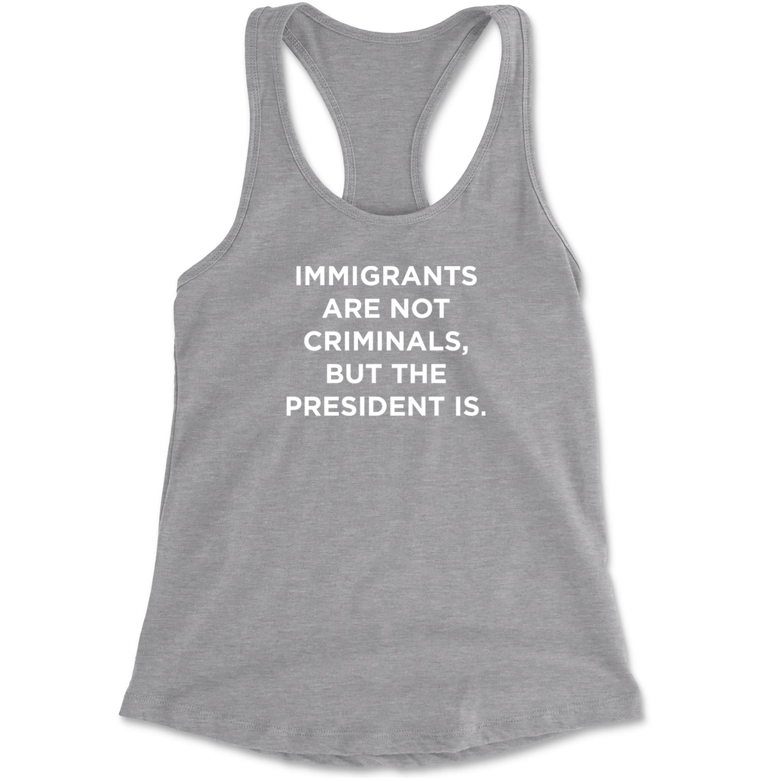 Immigrants Are Not Criminals Racerback Tank Top for Women Black