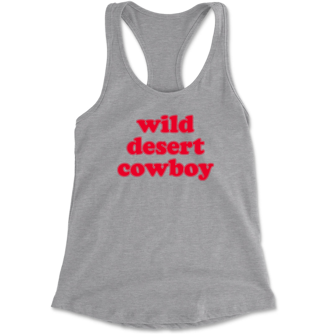 Retro bubble-letter western slogan print on a Women's Lightweight Racerback Tank with scoop neck and racerback