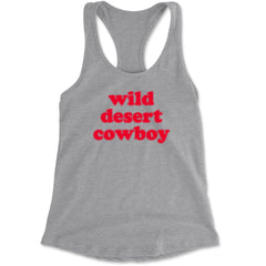 Retro bubble-letter western slogan print on a Women's Lightweight Racerback Tank with scoop neck and racerback