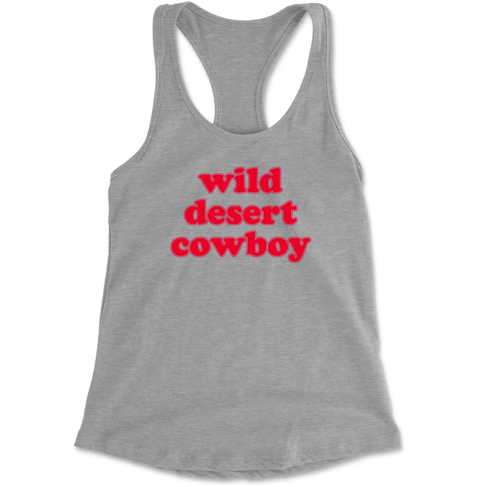 Wild Desert Cowboy Country Racerback Tank Top for Women Heather Grey