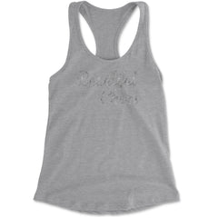 Beautiful Chaos Glitter Music Festival Racerback Tank Top for Women Heather Grey
