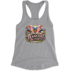 Forever Our Tennessee Butterfly Dolly Racerback Tank Top for Women Heather Grey