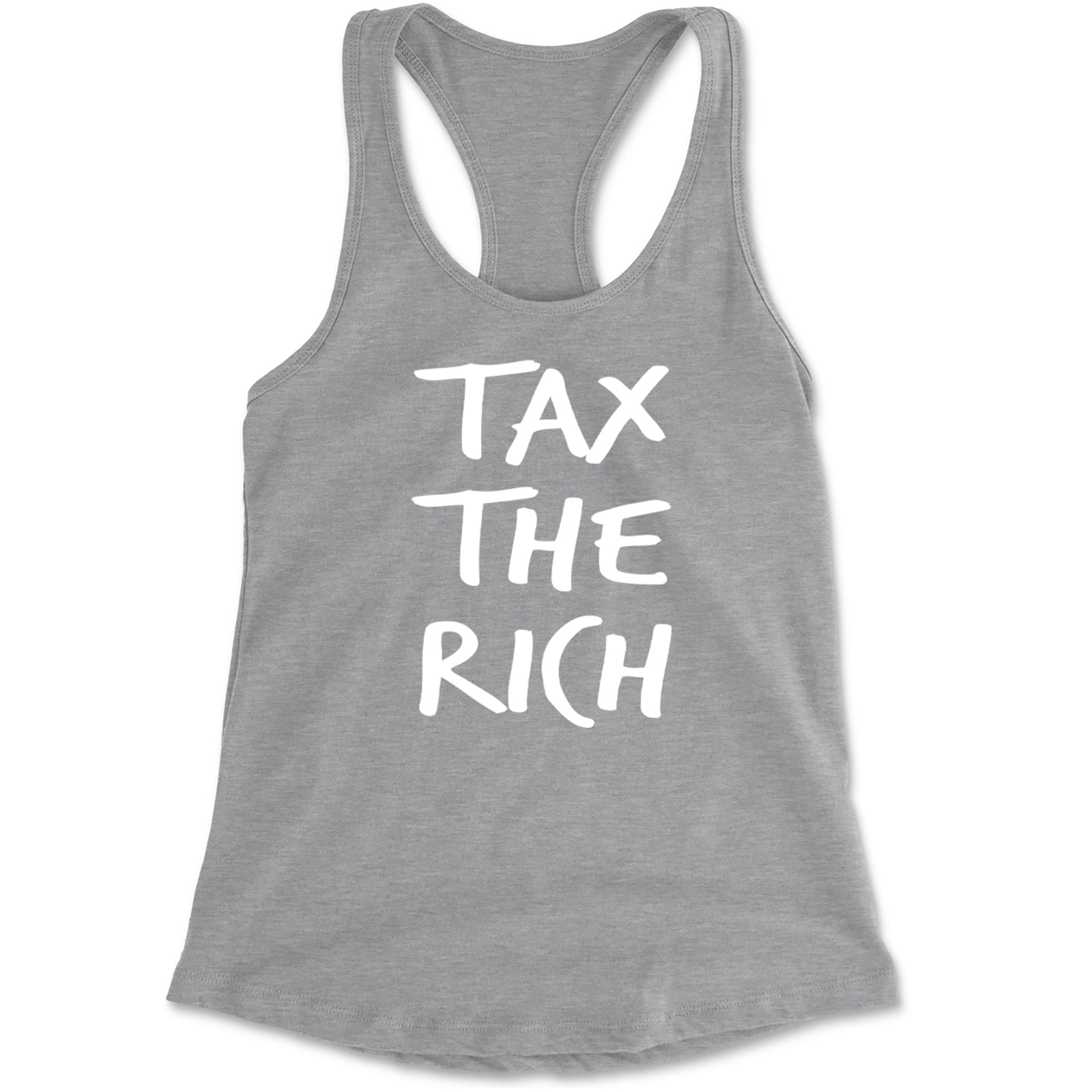Tax the Rich Protest Wealth Inequality Racerback Tank Top for Women Black