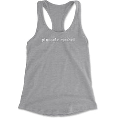 Pinnacle Reached Romance Racerback Tank Top for Women Heather Grey