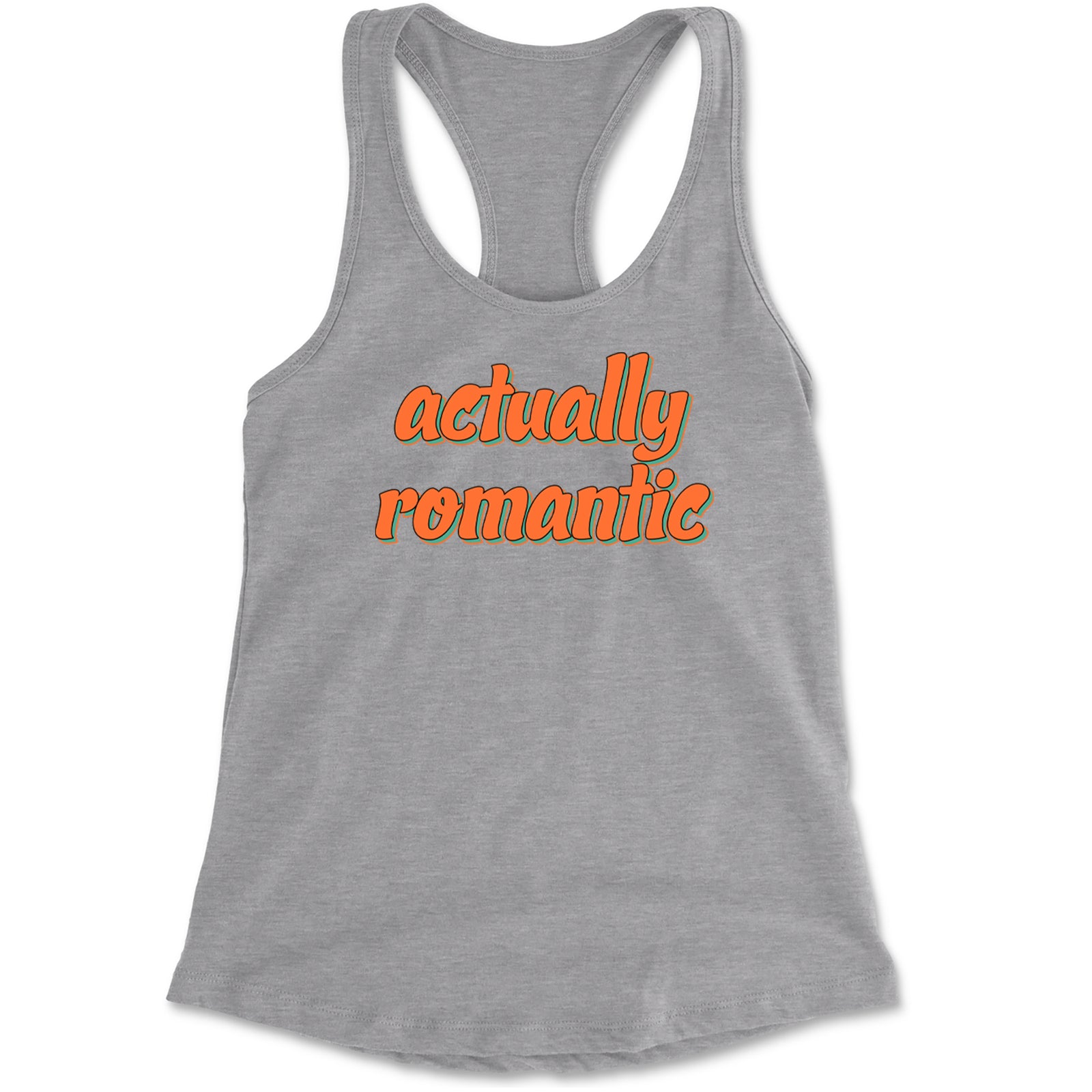 Actually Romantic Racerback Tank Top for Women Black