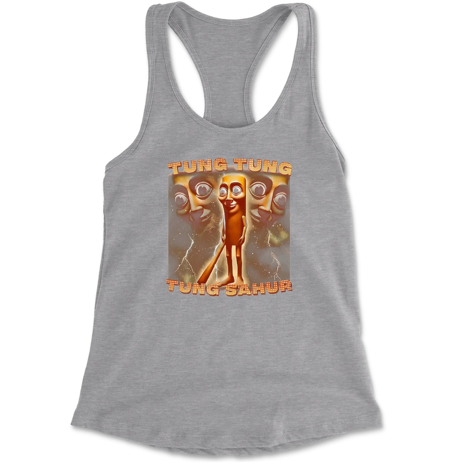 Tung Tung Tung Sahur Enforcer Racerback Tank Top for Women Black