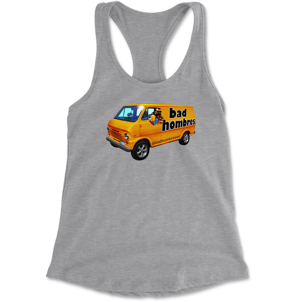 Bad Hombres Van West Chester Band Racerback Tank Top for Women Heather Grey