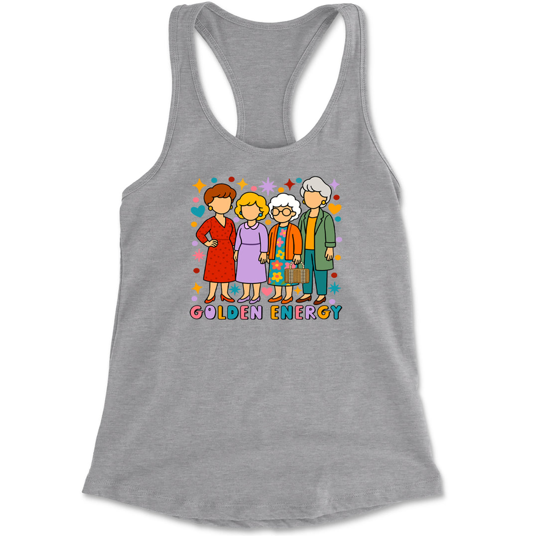 Golden Forever Golden Girls Racerback Tank Top for Women Heather Grey
