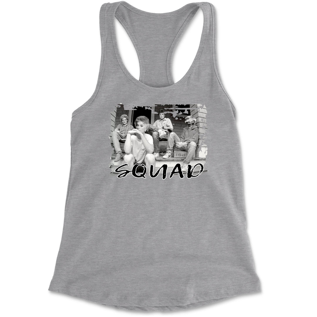 Squad Golden Girls Racerback Tank Top for Women Heather Grey