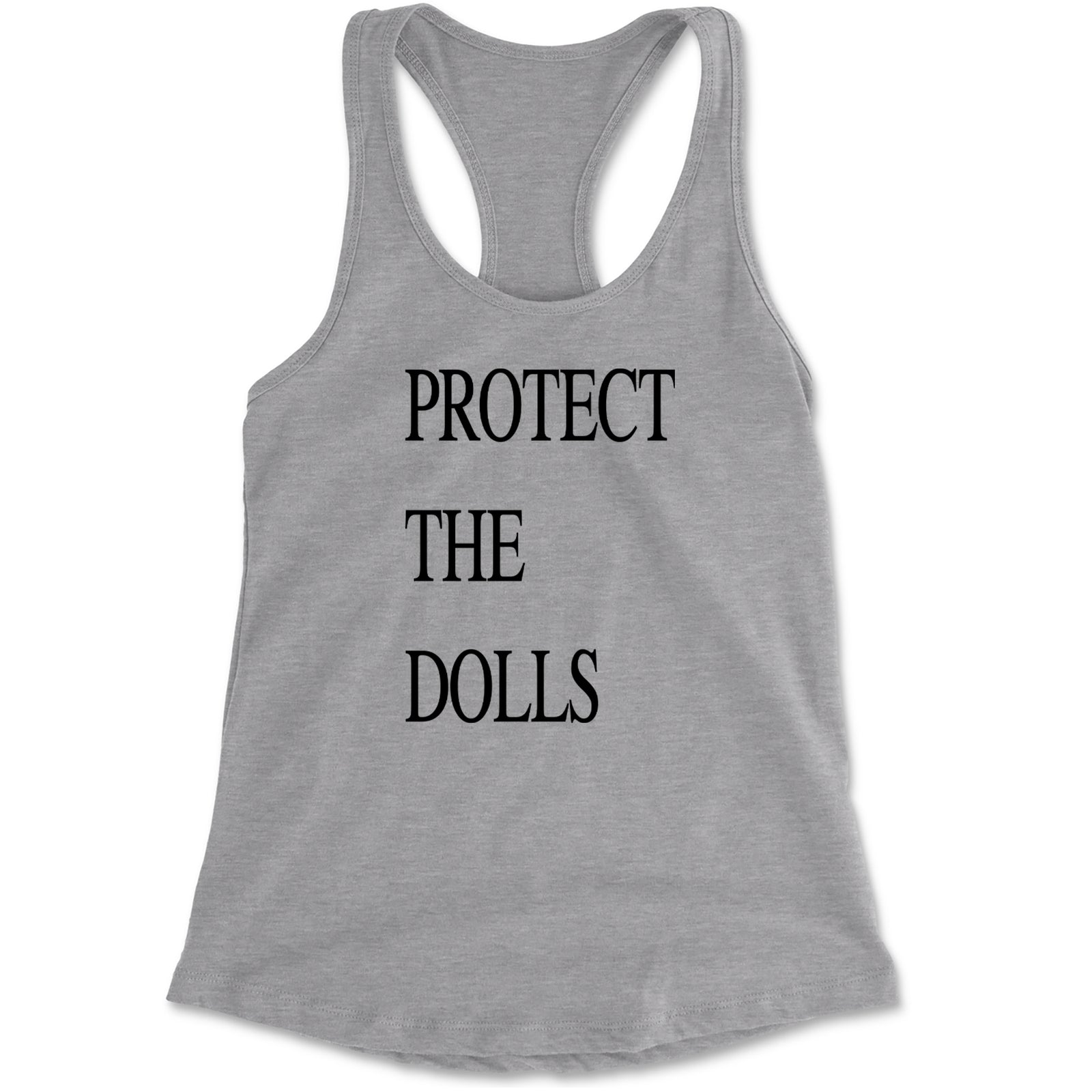 Protect The Dolls Equal Rights Racerback Tank Top for Women Heather Grey
