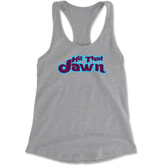 Hit That Jawn Philly Baseball graphic on Women's Lightweight Racerback Tank in Heather Grey