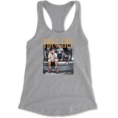 Golden Girls Thug Life Street Racerback Tank Top for Women Heather Grey
