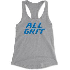 All Grit Detroit Football Racerback Tank Top for Women Heather Grey