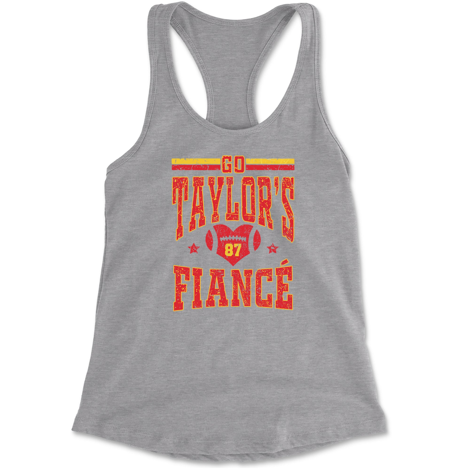 Go Taylor's Fiancé Engagement Game Day Racerback Tank Top for Women Black