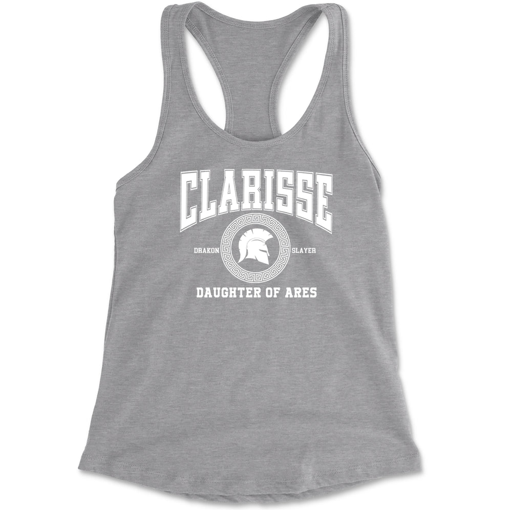 Clarisse Daughter of Ares Battle Ready Racerback Tank Top for Women Heather Grey