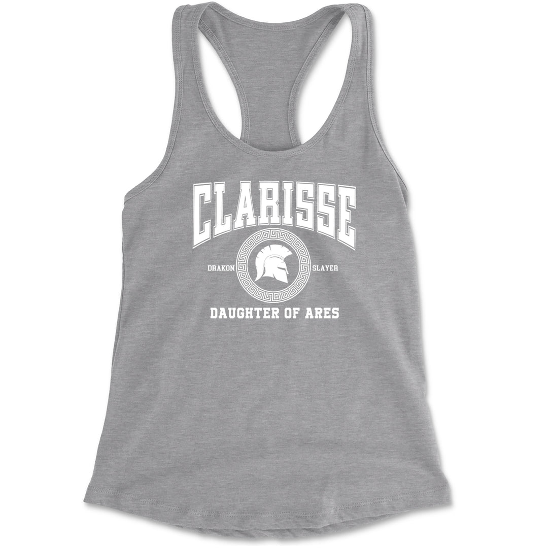 Clarisse Daughter of Ares Battle Ready Racerback Tank Top for Women Heather Grey