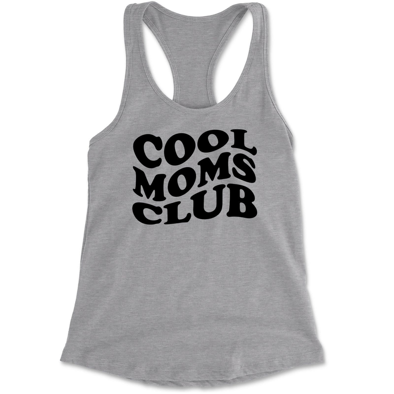 Cool Moms Club Mother Mama Racerback Tank Top for Women Heather Grey