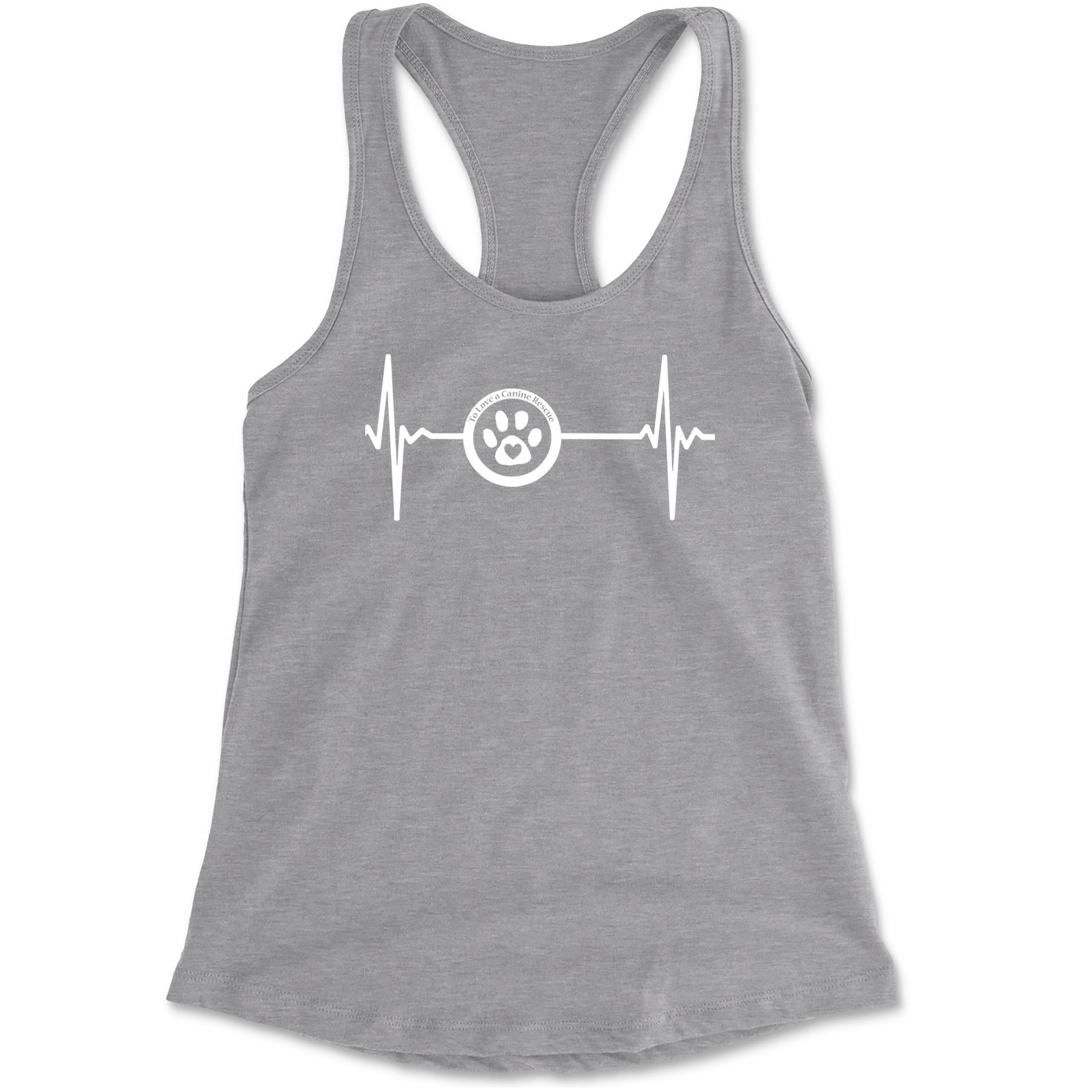 TLC Rescue Heartbeat Racerback Tank Top for Women Black