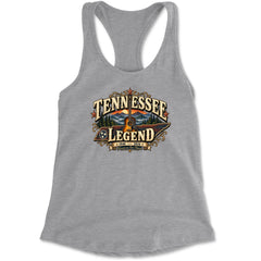 Tennessee Legend Country Music Dolly Racerback Tank Top for Women Heather Grey