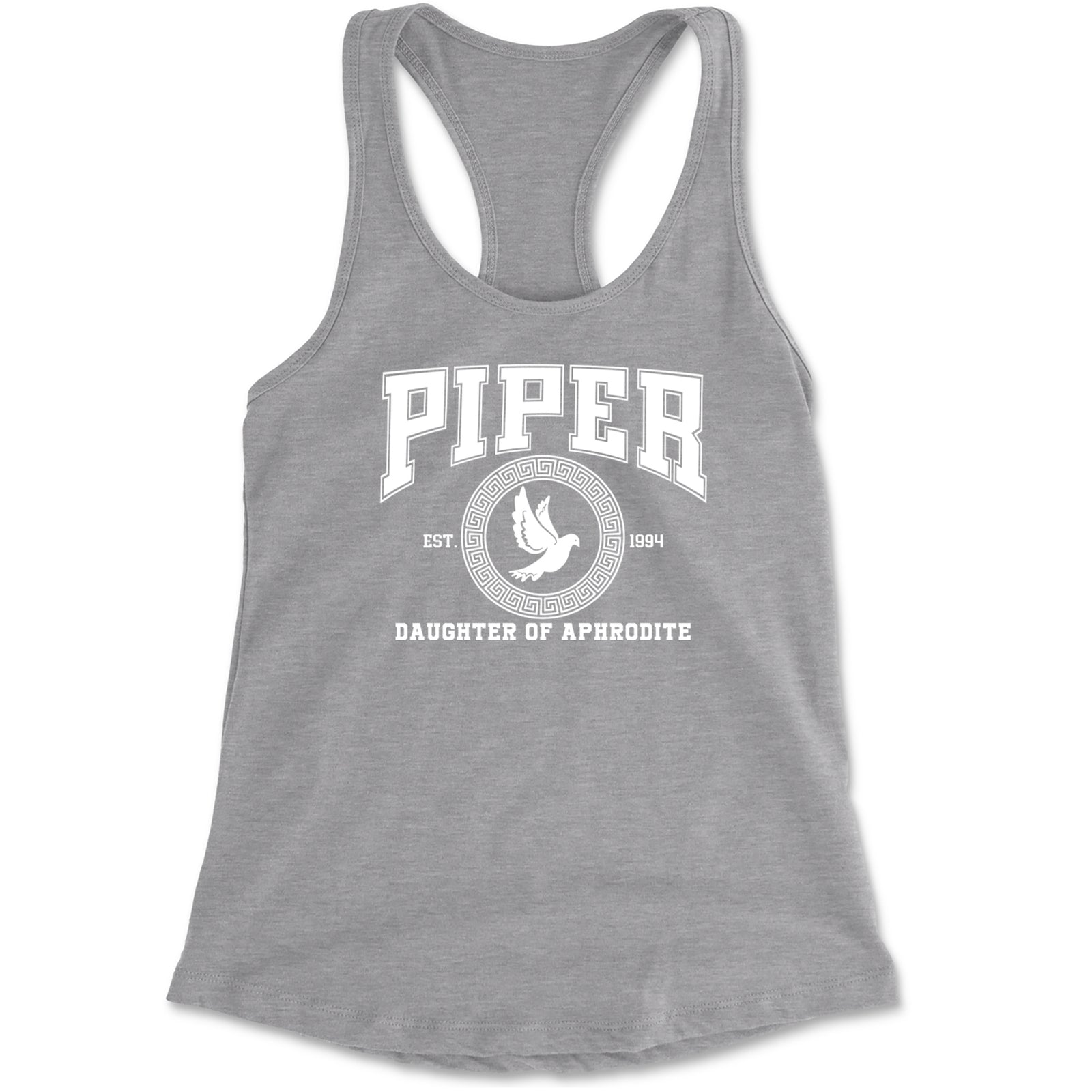 Piper Daughter of Aphrodite Rebel Heart Racerback Tank Top for Women Black