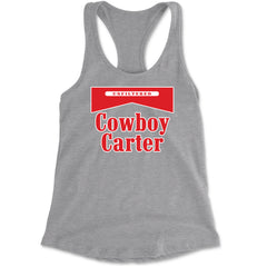 Bold "Cowboy Carter" typography with "UNFILTERED" stamp on a women's lightweight scoop neck racerback tank