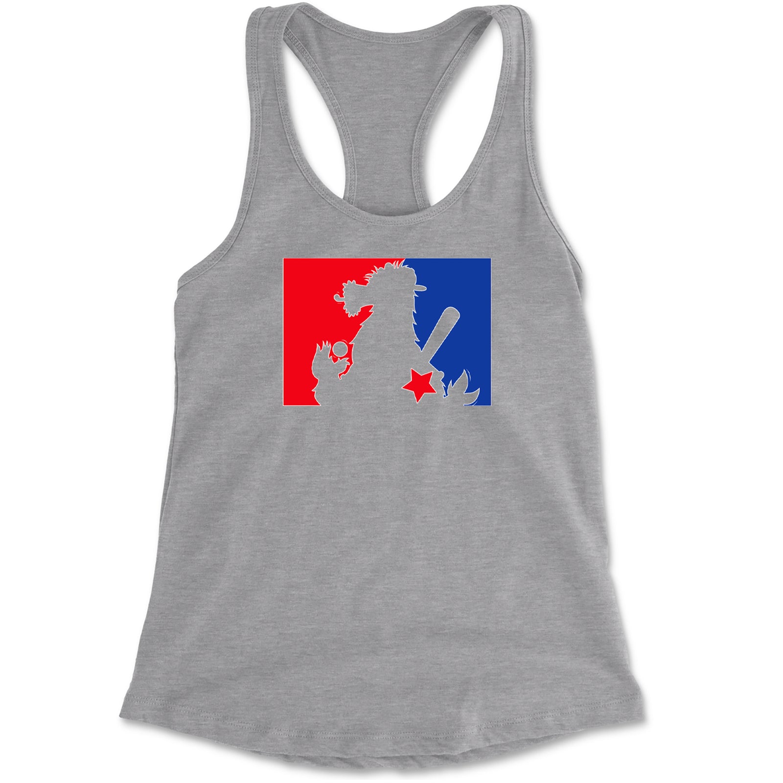 Philly Baseball Phan Racerback Tank Top for Women Heather Grey