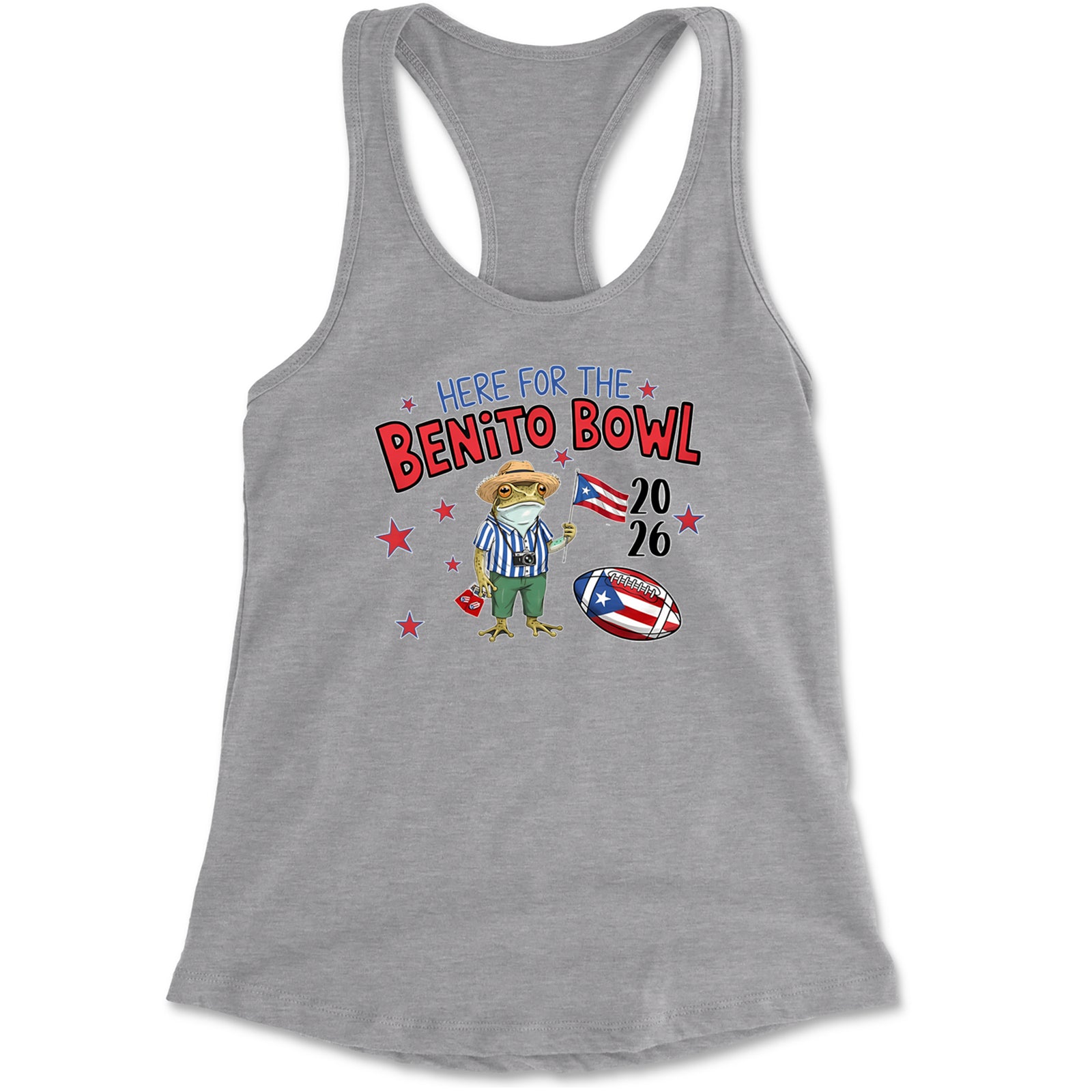 Frog Here for the Benito Bowl Football Racerback Tank Top for Women Black