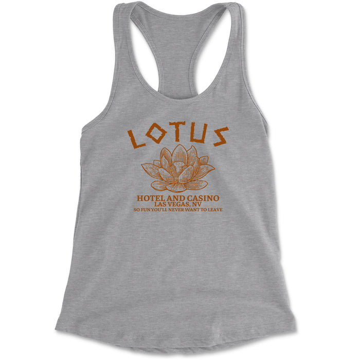 Lotus Hotel and Casino Racerback Tank Top for Women