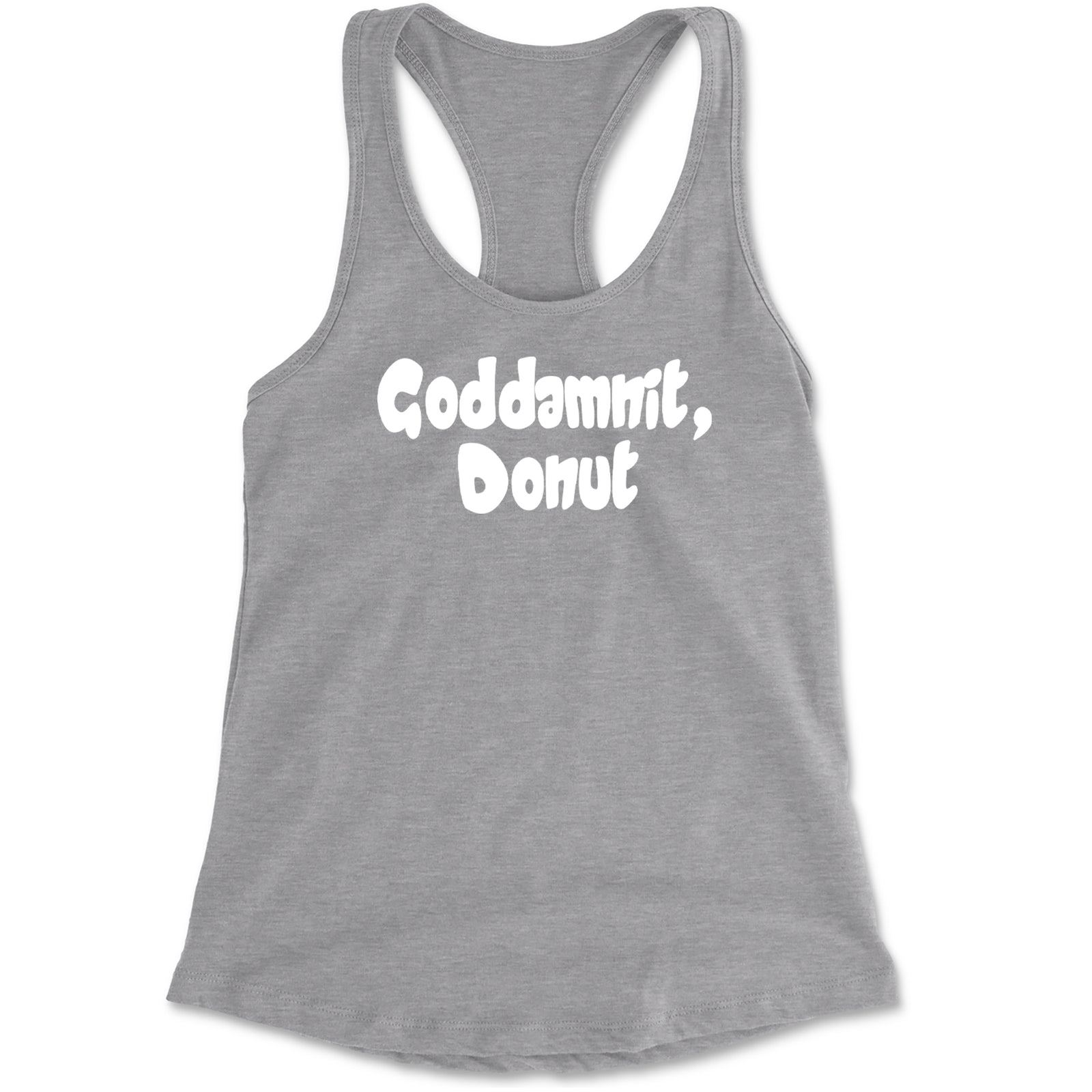 Godd-mnit, Donut Carl Racerback Tank Top for Women Black