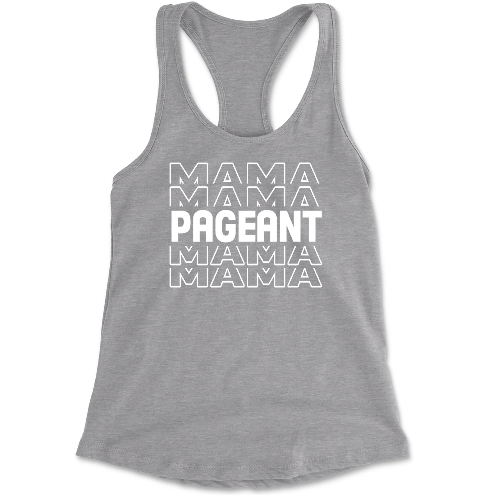 Pageant Mama Mom Mother Racerback Tank Top for Women Black