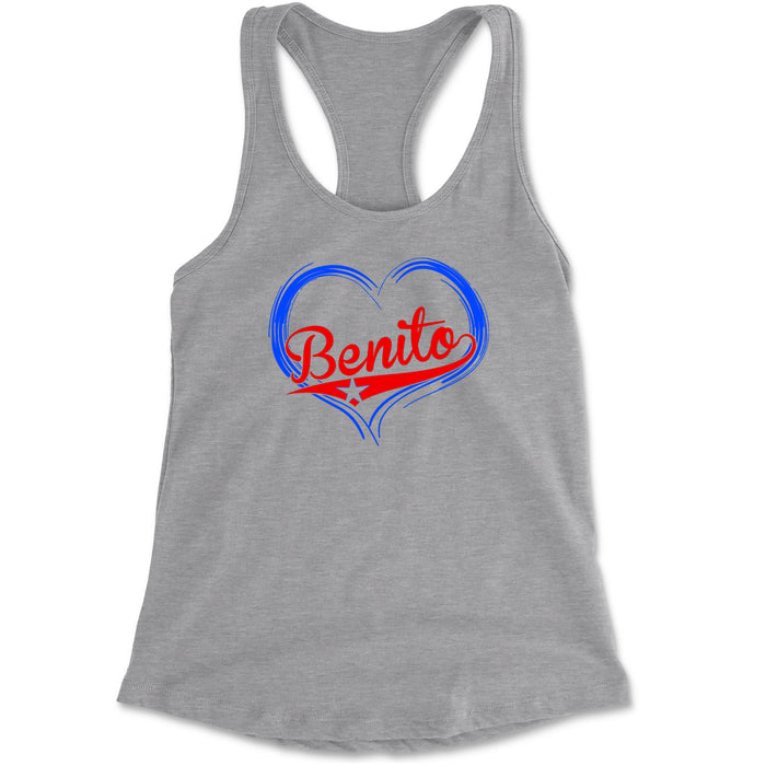 Benito Heart Puerto Rico Racerback Tank Top for Women