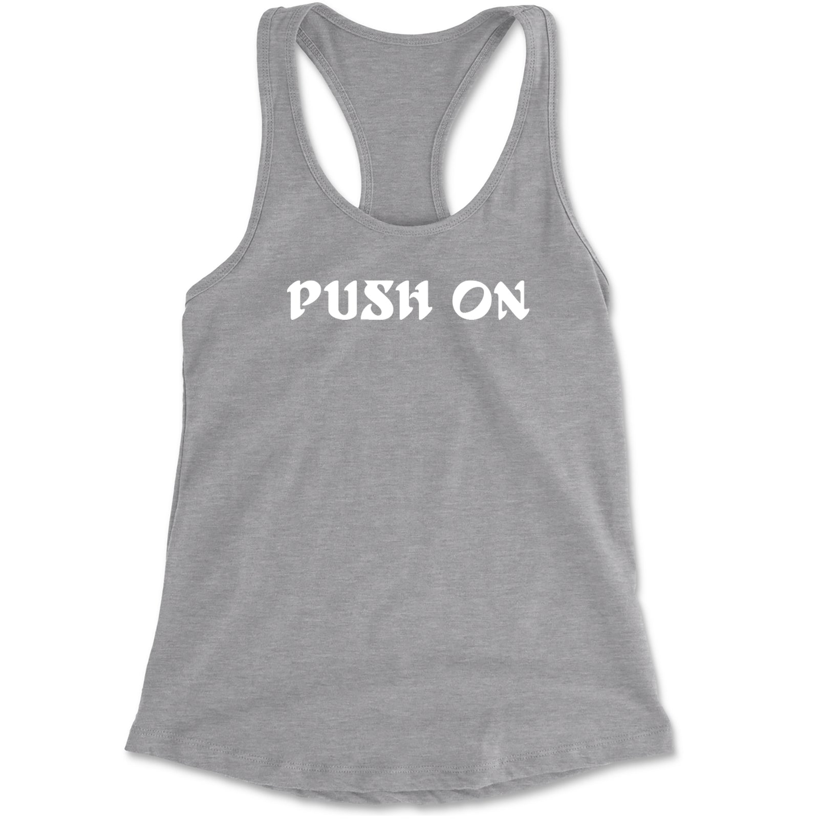 Push On Tush Push Racerback Tank Top for Women Black