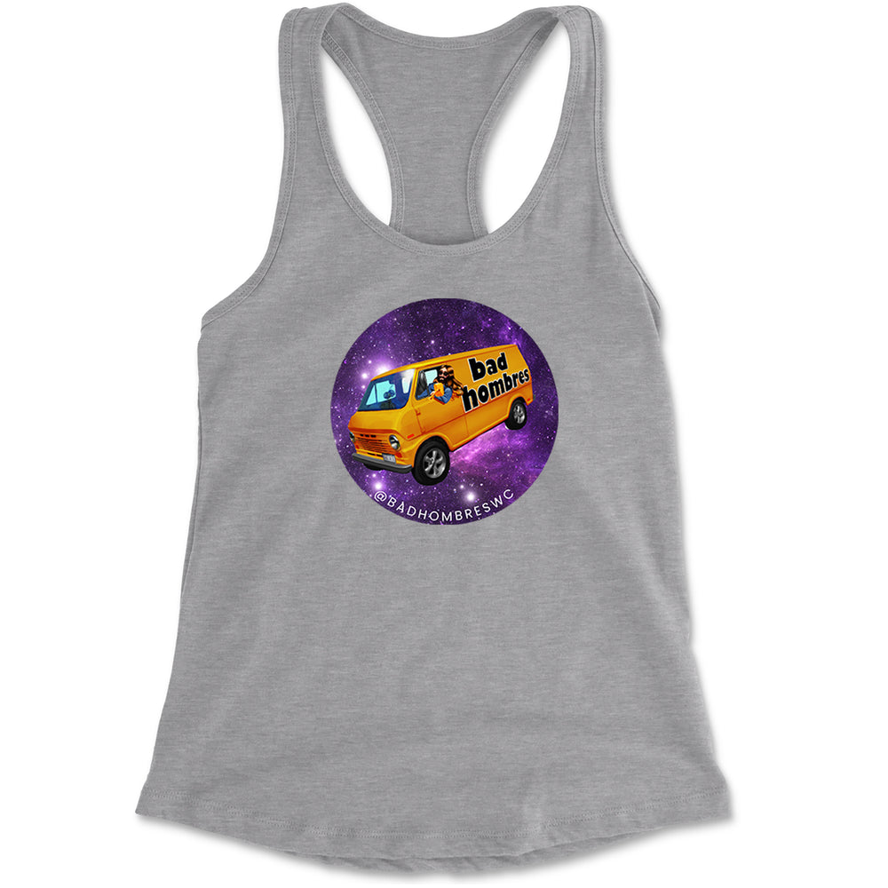 Bad Hombres Space West Chester Band Racerback Tank Top for Women Heather Grey