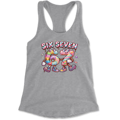 67 Candy Swirl Meme Racerback Tank Top for Women Heather Grey