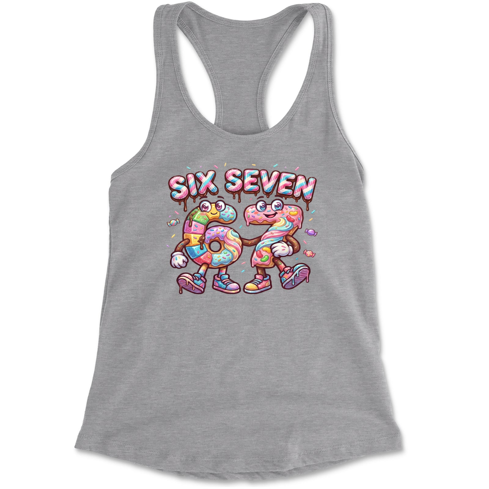 67 Candy Swirl Meme Racerback Tank Top for Women Black