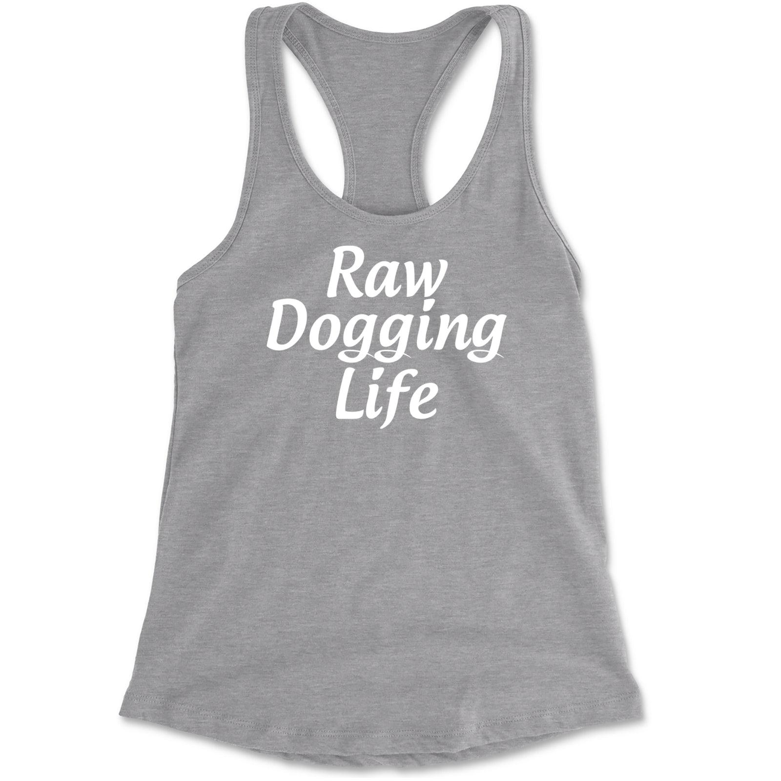 Raw Dogging Life Racerback Tank Top for Women Black