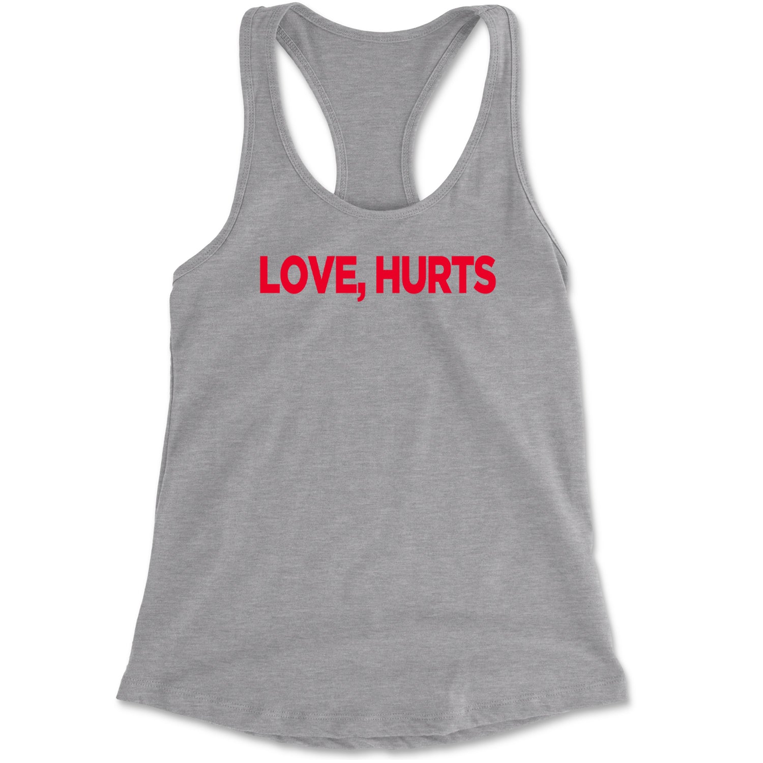 Love Hurts Racerback Tank Top for Women Black