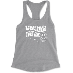 Unclench Your Jaw Festival Rave EDM Racerback Tank Top for Women Heather Grey