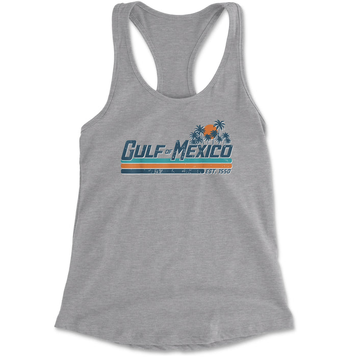 Gulf Of Mexico Established Year 1550 Racerback Tank Top for Women