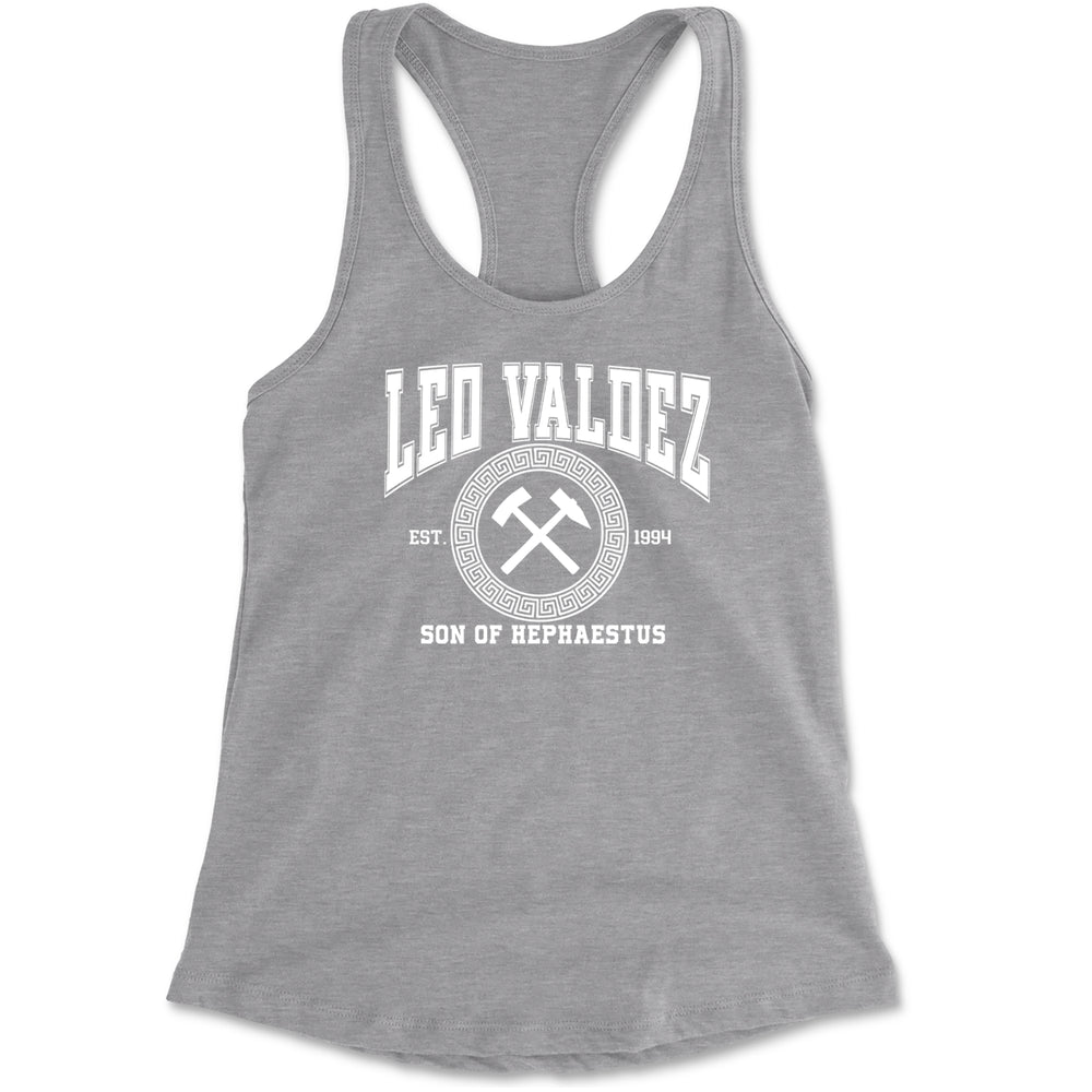 Leo Valdez Son of Hephaestus Forge Master Racerback Tank Top for Women Heather Grey