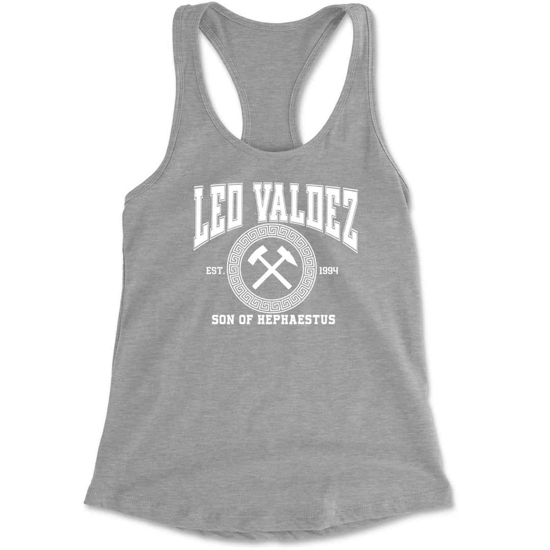 Leo Valdez Son of Hephaestus Forge Master Racerback Tank Top for Women Heather Grey