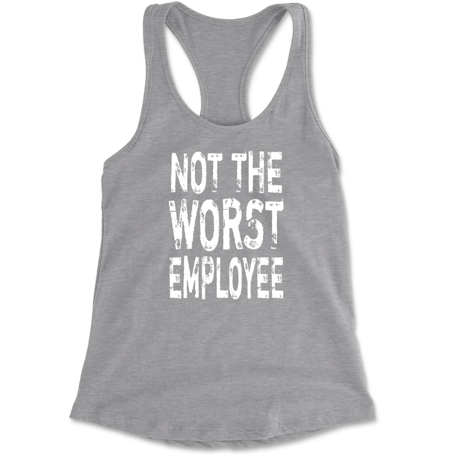 Not The Worst Employee Funny Racerback Tank Top for Women Black