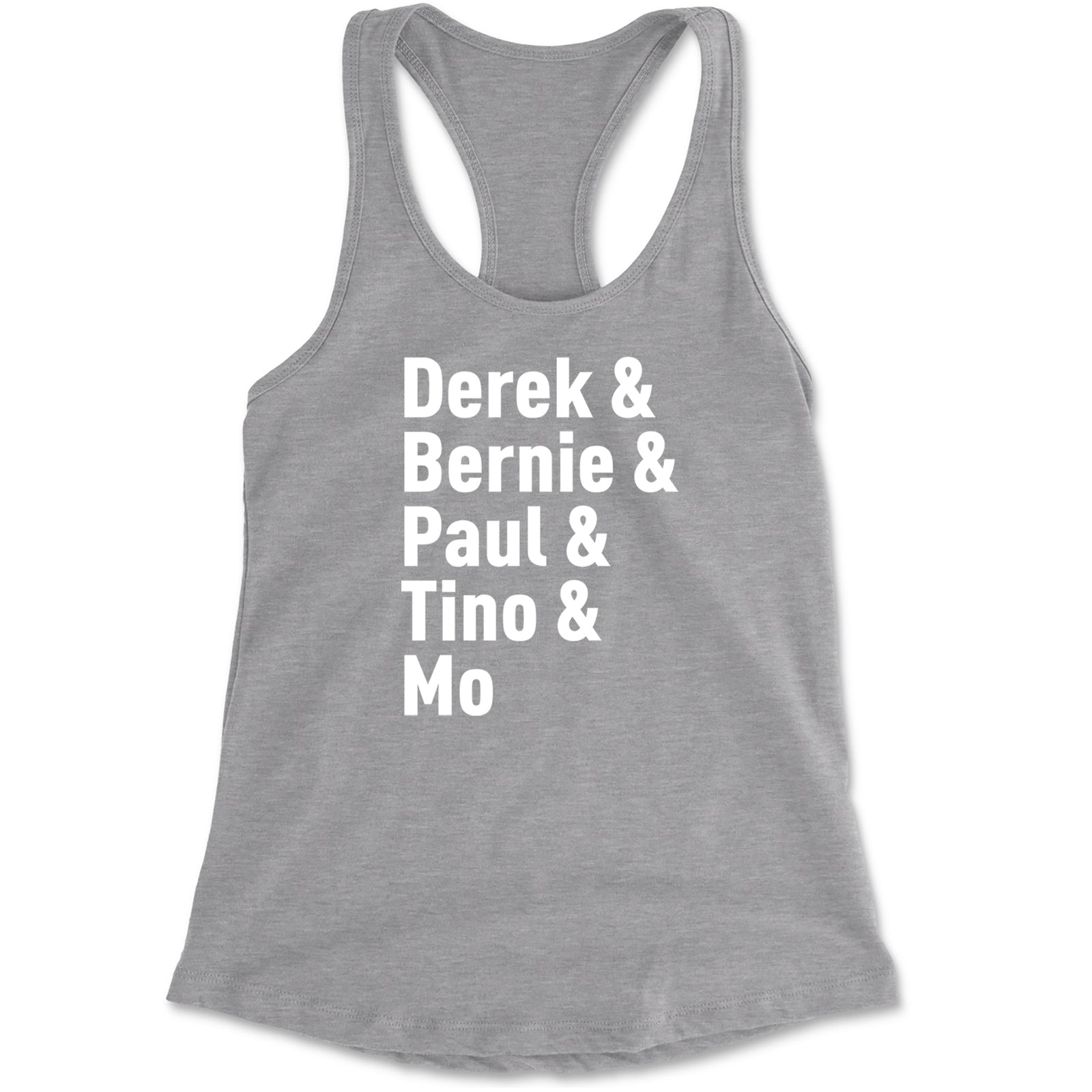 Derek & Bernie & Paul & Tino & Mo Racerback Tank Top for Women Black