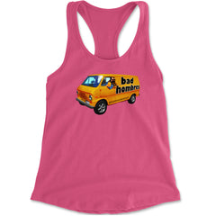 Bad Hombres Van West Chester Band Racerback Tank Top for Women Hot Pink